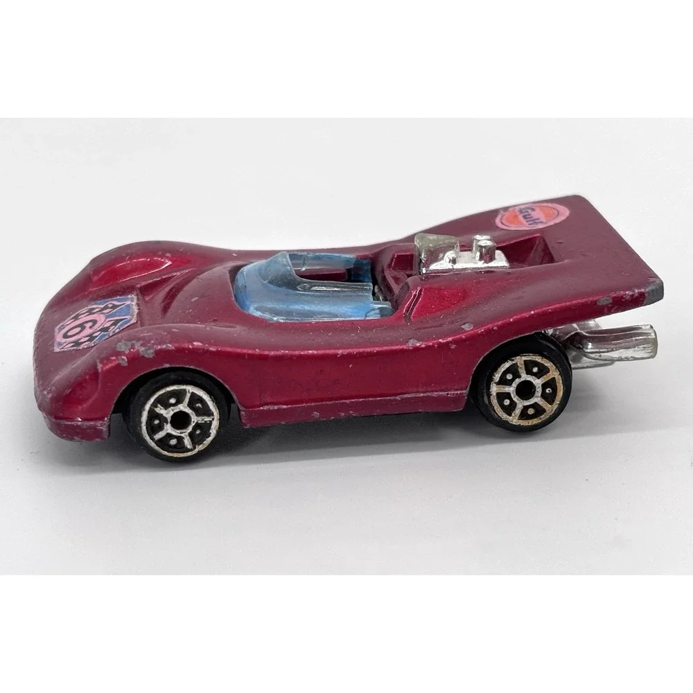 Vintage Hong Kong Ligier JS/3 Diecast Race Car No 2572 Gulf #6 Red